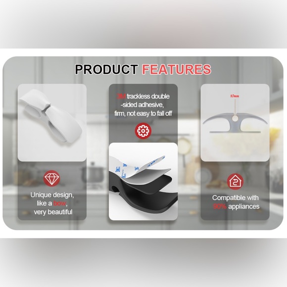 NEW! 3 Pack Cord Organizer for Appliance Cords, Upgrade Adhesive Appliance Cord - Picture 7 of 15